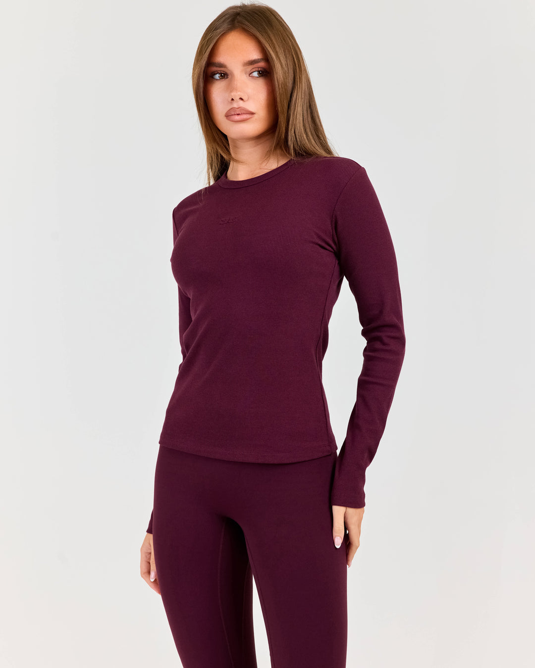 Ribbed Long Sleeve - Plum
