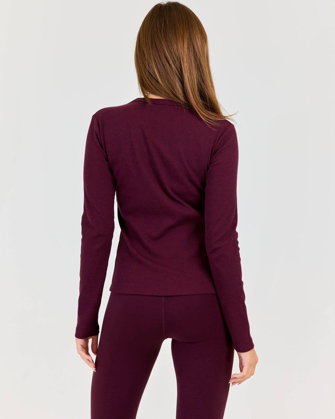 Ribbed Long Sleeve - Plum
