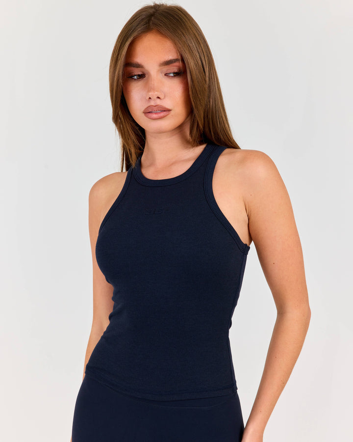 Built in Ribbed Tank - Navy