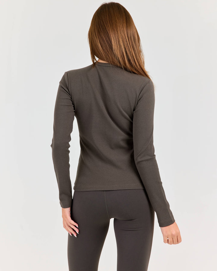 Ribbed Long Sleeve - Dark Olive