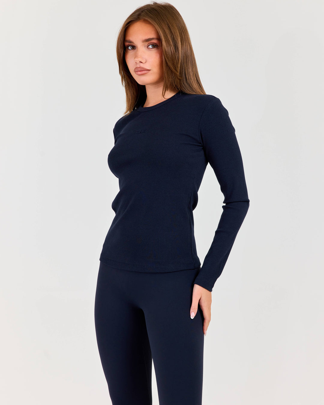 Ribbed Long Sleeve - Navy