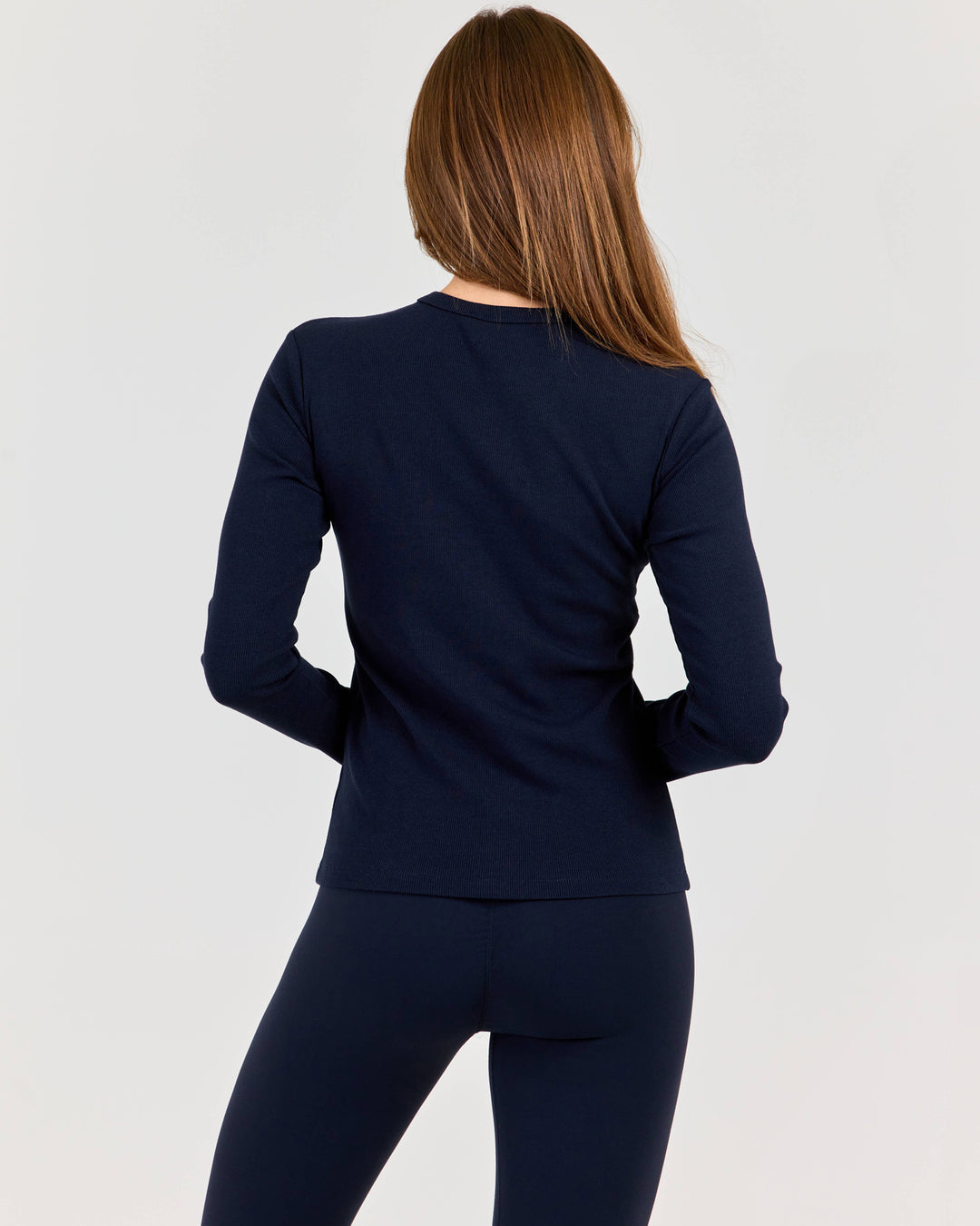 Ribbed Long Sleeve - Navy