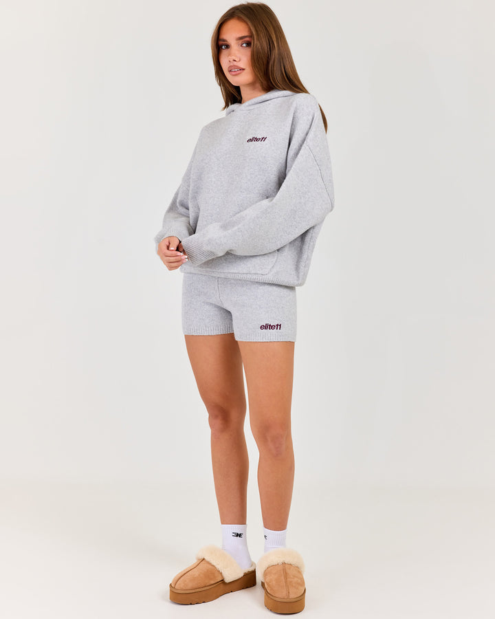 Winter Knit Shorts - Grey Marle