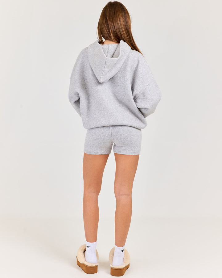 Winter Knit Shorts - Grey Marle