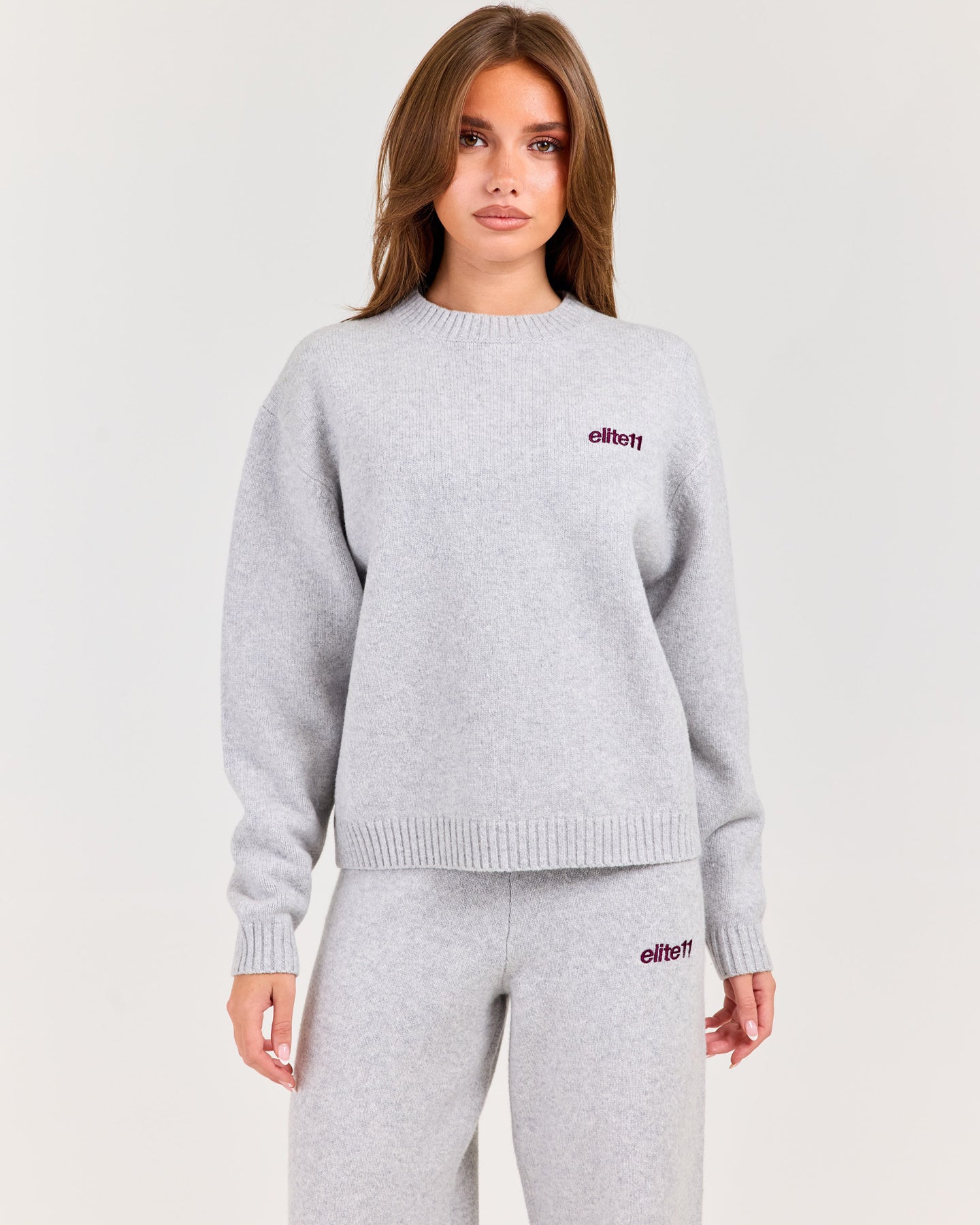 Winter Knit Crewneck - Grey Marle