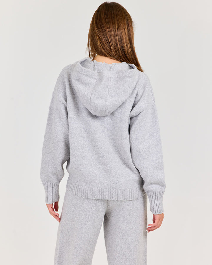 Winter Knit Zip Through - Grey Marle