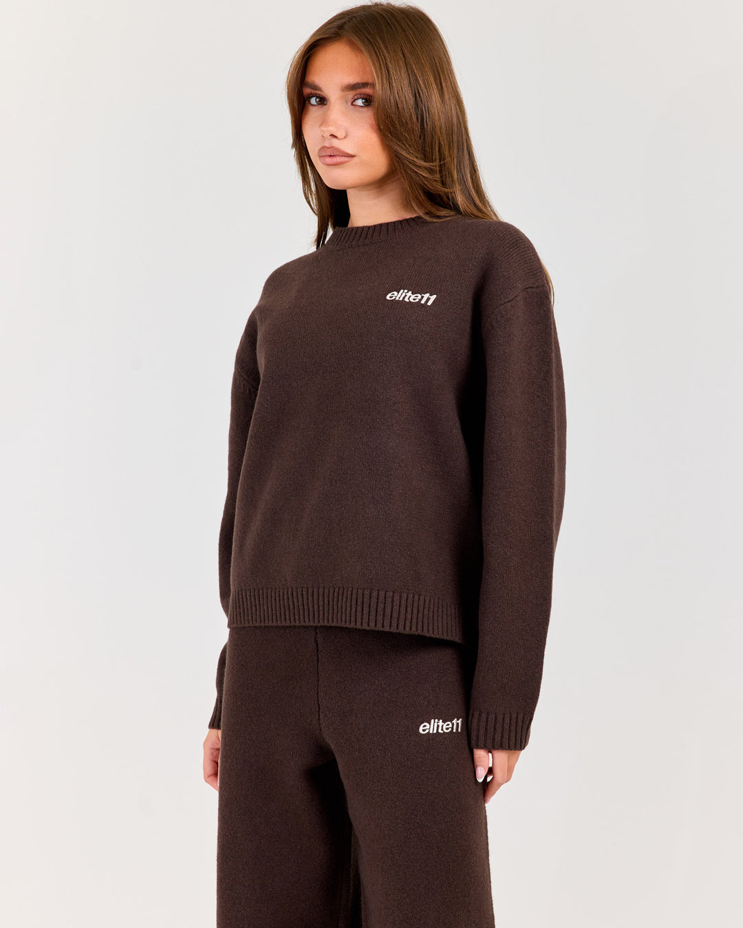 Winter Knit Crewneck - Coffee Bean
