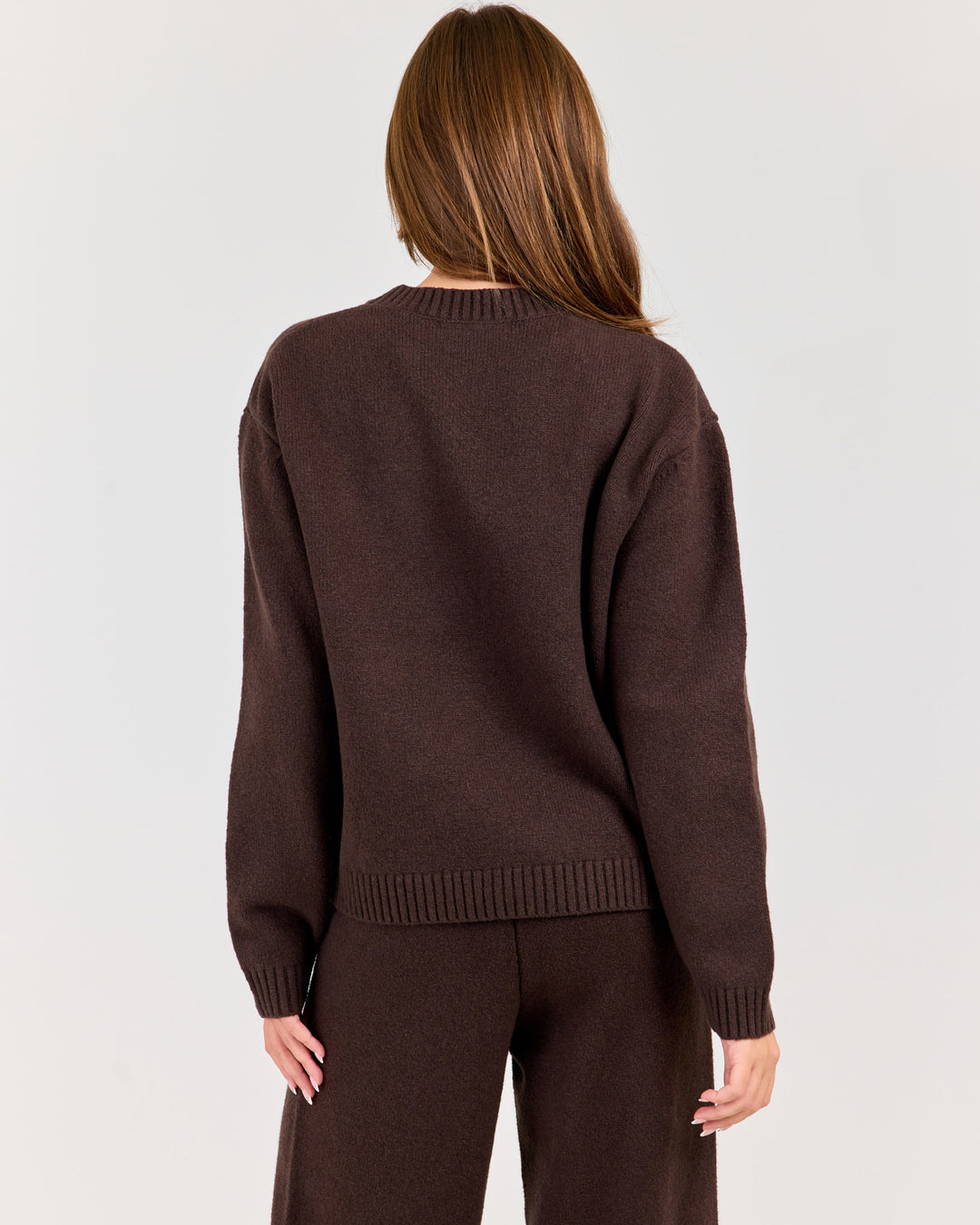 Winter Knit Crewneck - Coffee Bean