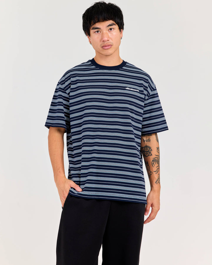 Men's Oversized Stripe Tee - Blue
