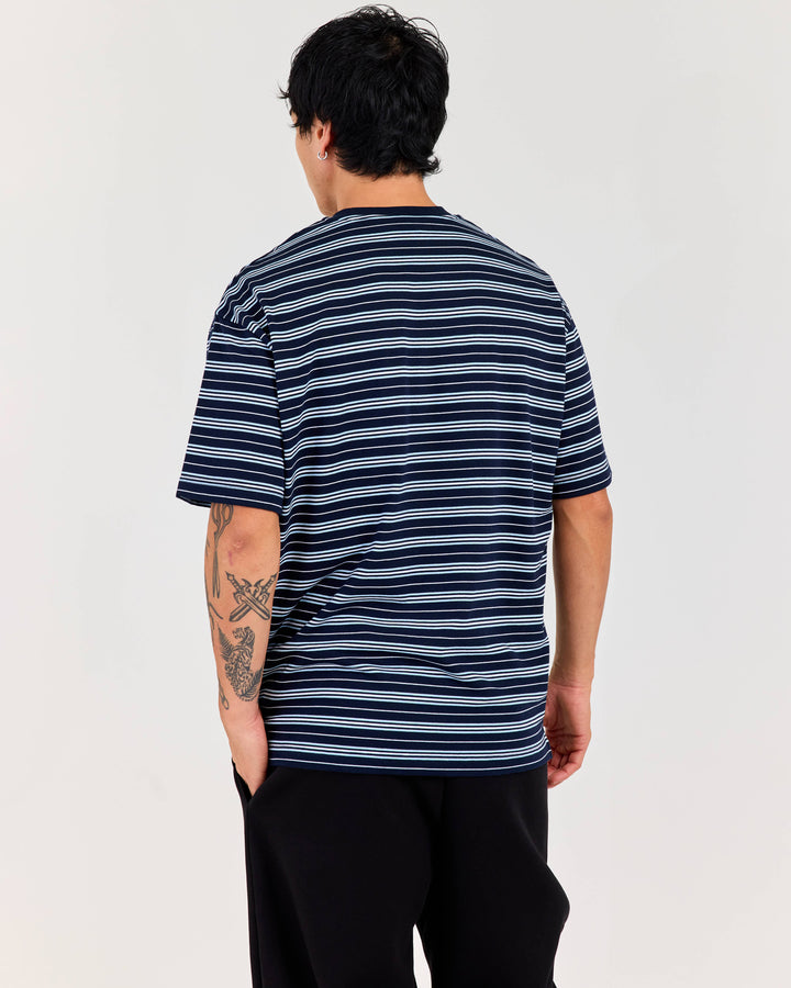 Men's Oversized Stripe Tee - Blue