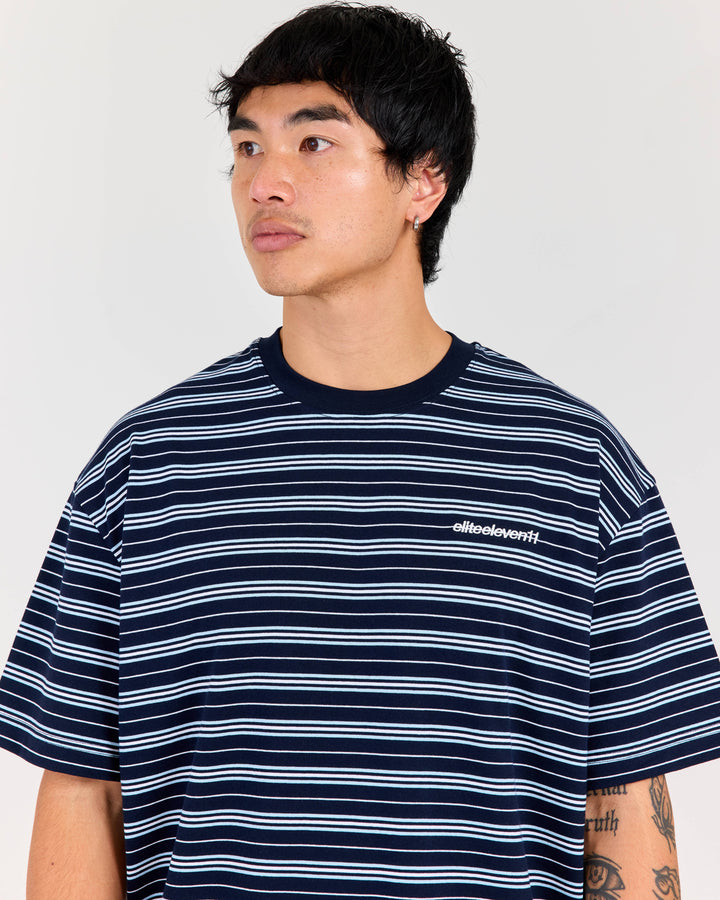 Men's Oversized Stripe Tee - Blue