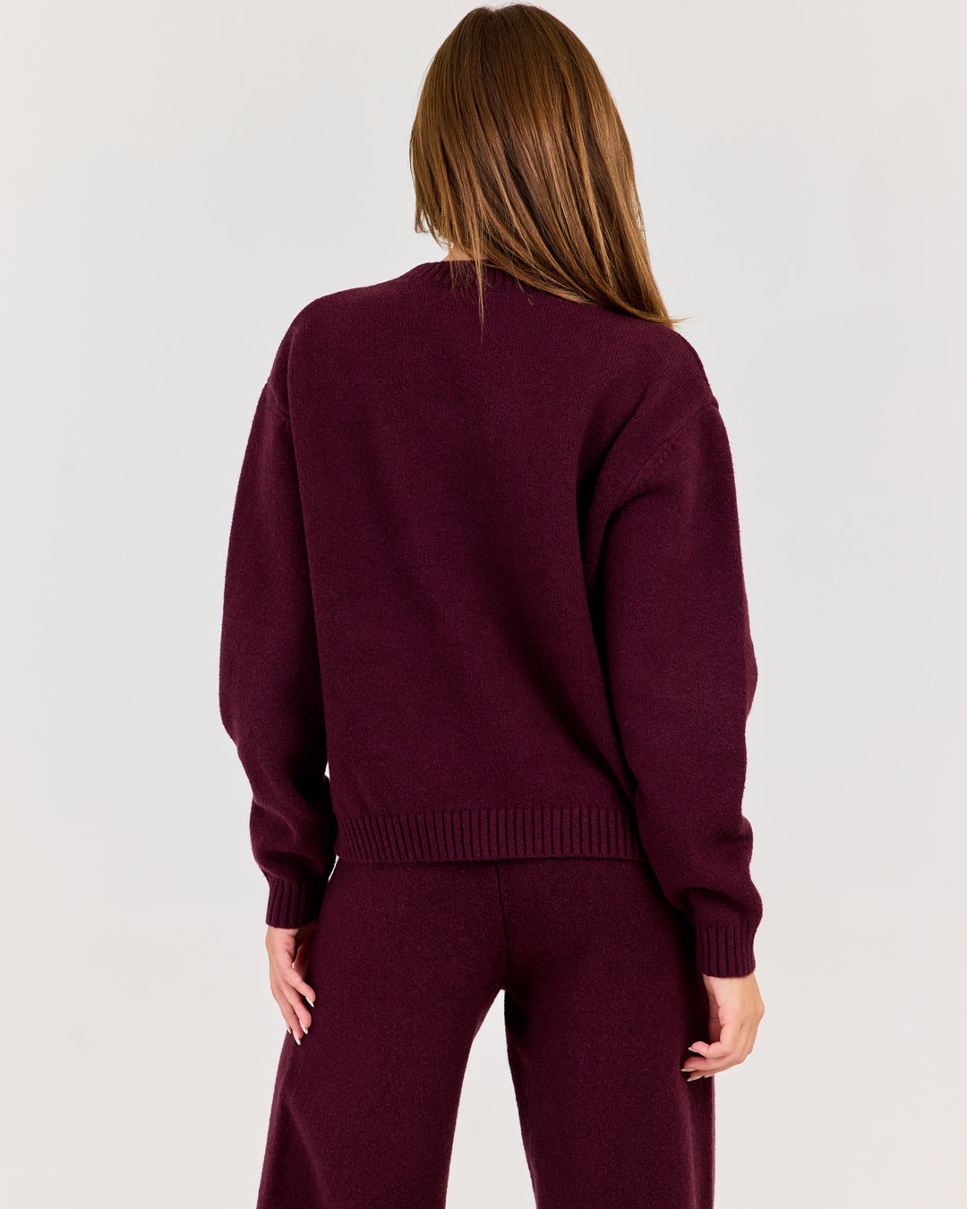 Winter Knit Crewneck - Plum