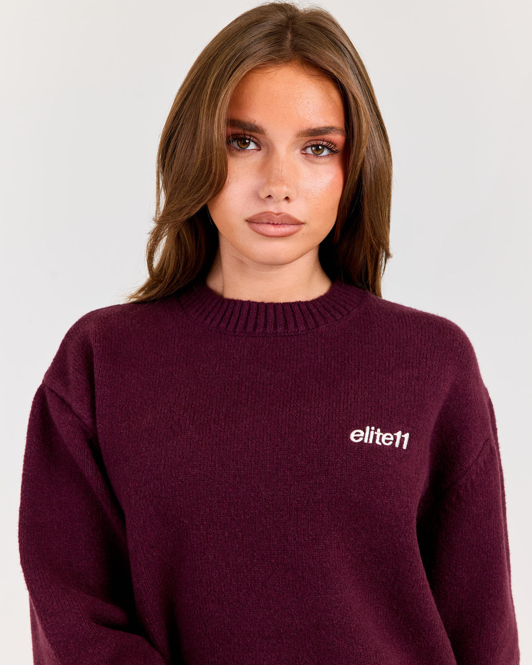 Winter Knit Crewneck - Plum