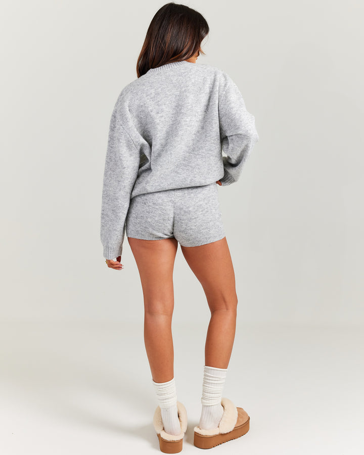 Elite 11 Knitted Shorts - Grey Marle