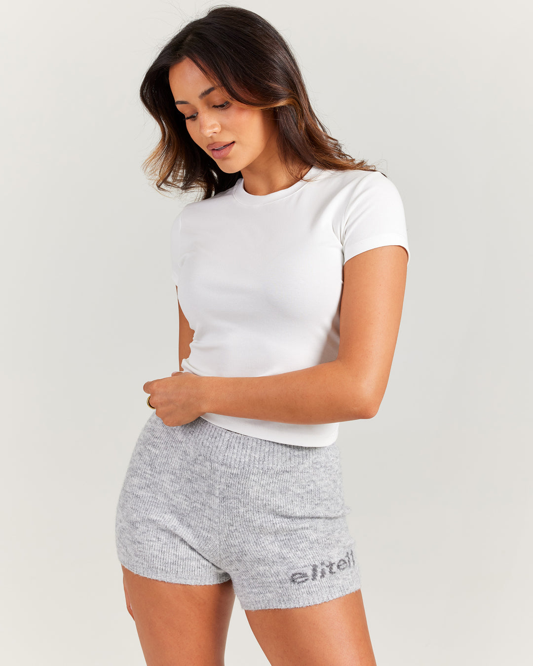 Elite 11 Knitted Shorts - Grey Marle