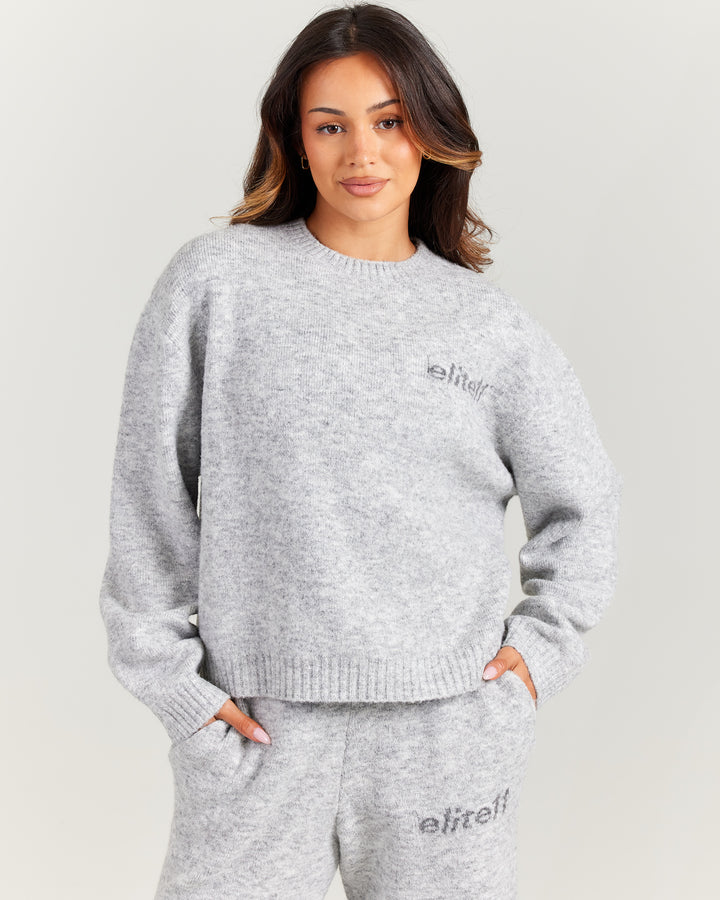 Elite 11 Knitted Crewneck - Grey Marle