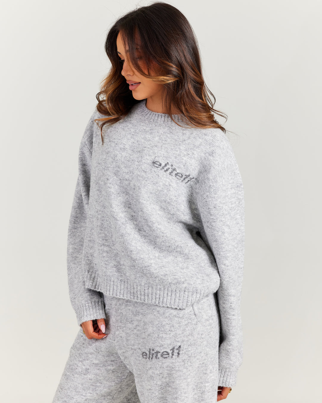 Elite 11 Knitted Crewneck - Grey Marle