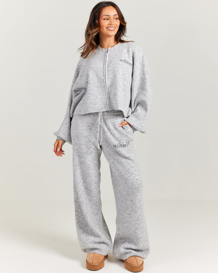 Elite 11 Knitted Zip Through - Grey Marle