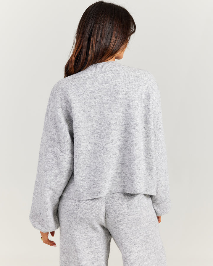 Elite 11 Knitted Zip Through - Grey Marle