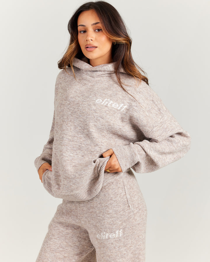 Elite 11 Knitted Hoodie - Taupe