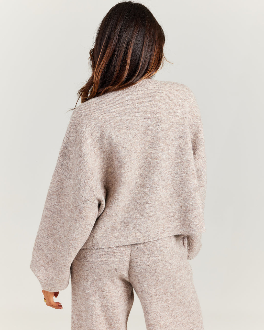 Elite 11 Knitted Zip Through - Taupe