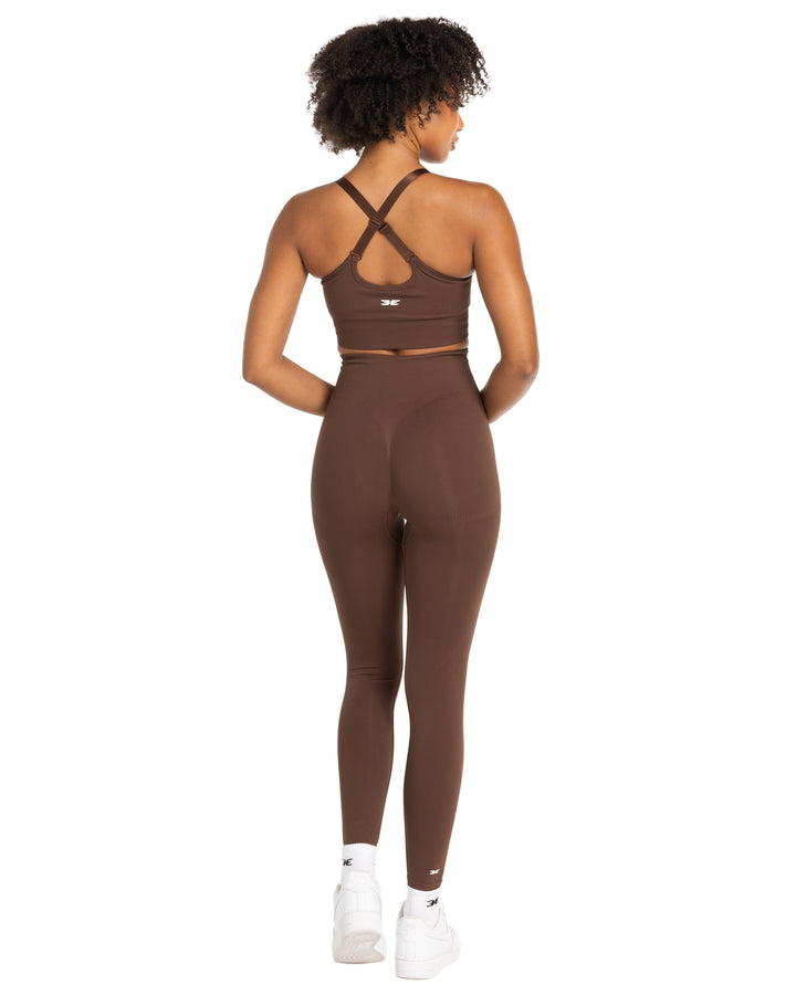 Elite Seamless V2 Leggings - Chocolate (Subtle Scrunch)