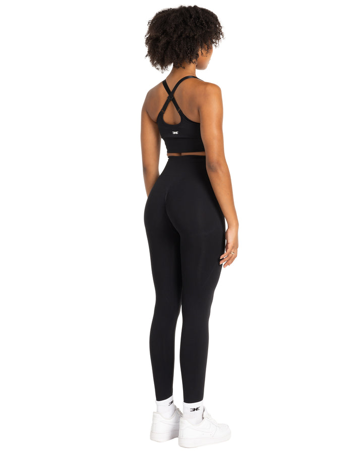 Elite Seamless V2 Leggings - Black (Subtle Scrunch)