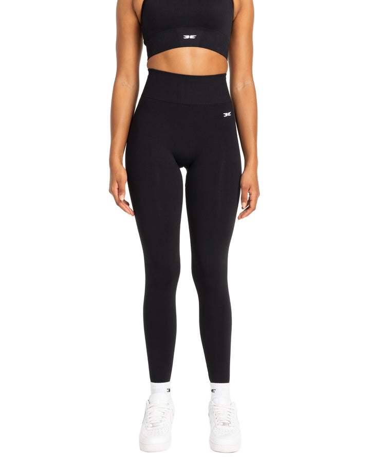 Elite Seamless V2 Leggings - Black (Subtle Scrunch)