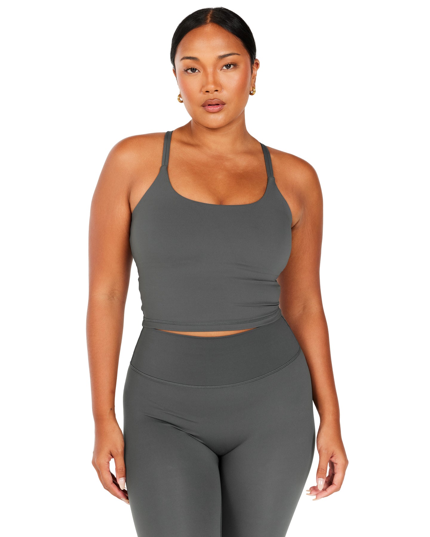 Aura Thin Strap Tank Cloud Grey Elite Eleven