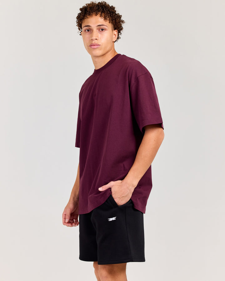 V3 Oversized Classic Tee - Deep Plum