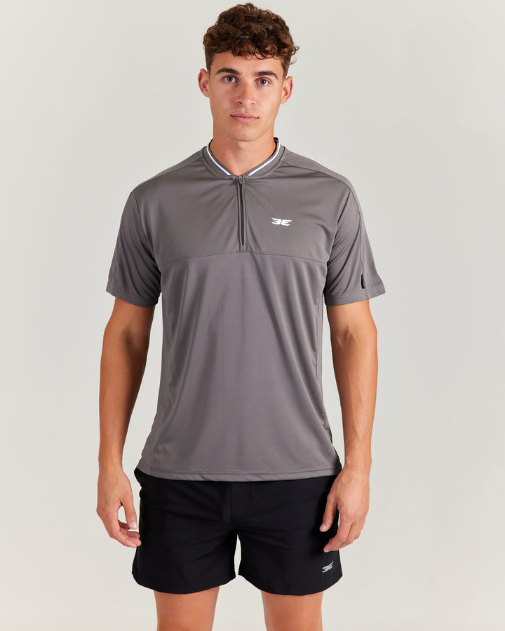 Advantage Zip Tee - Charcoal