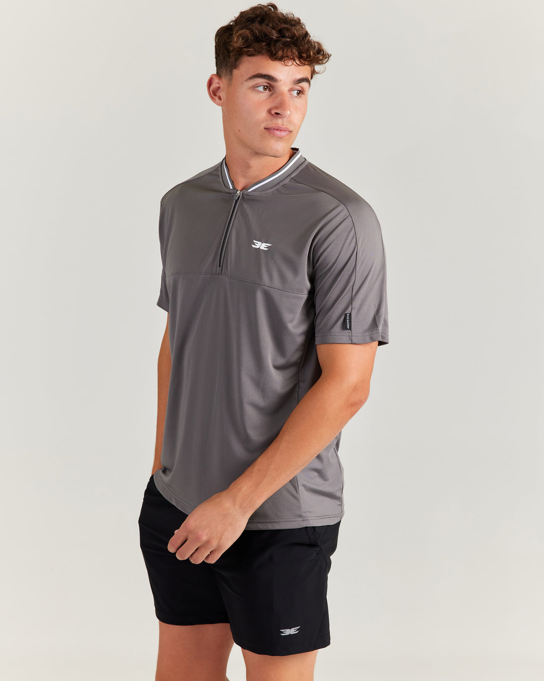 Advantage Zip Tee - Charcoal