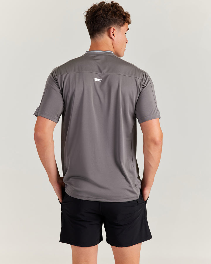 Advantage Zip Tee - Charcoal