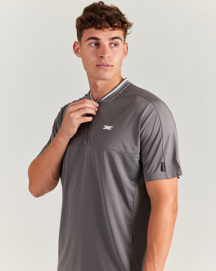 Advantage Zip Tee - Charcoal