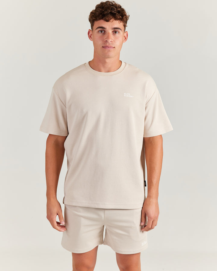 VersaFit Oversized Tee - Light Taupe