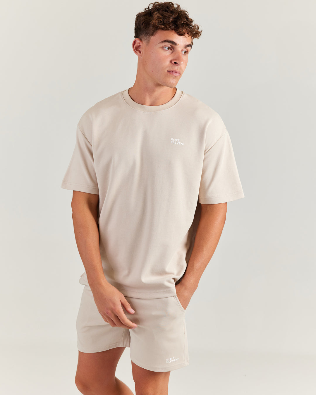 VersaFit Oversized Tee - Light Taupe