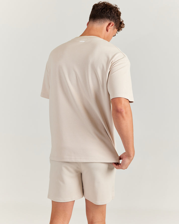 VersaFit Oversized Tee - Light Taupe