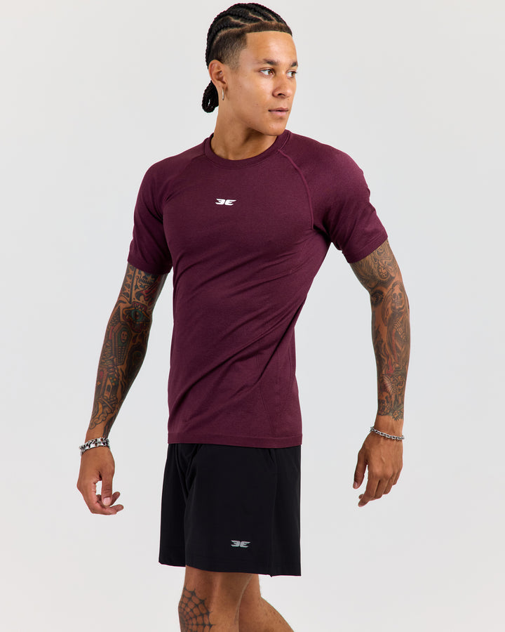 Men's Elite Seamless Slim Tee - Dark Cherry