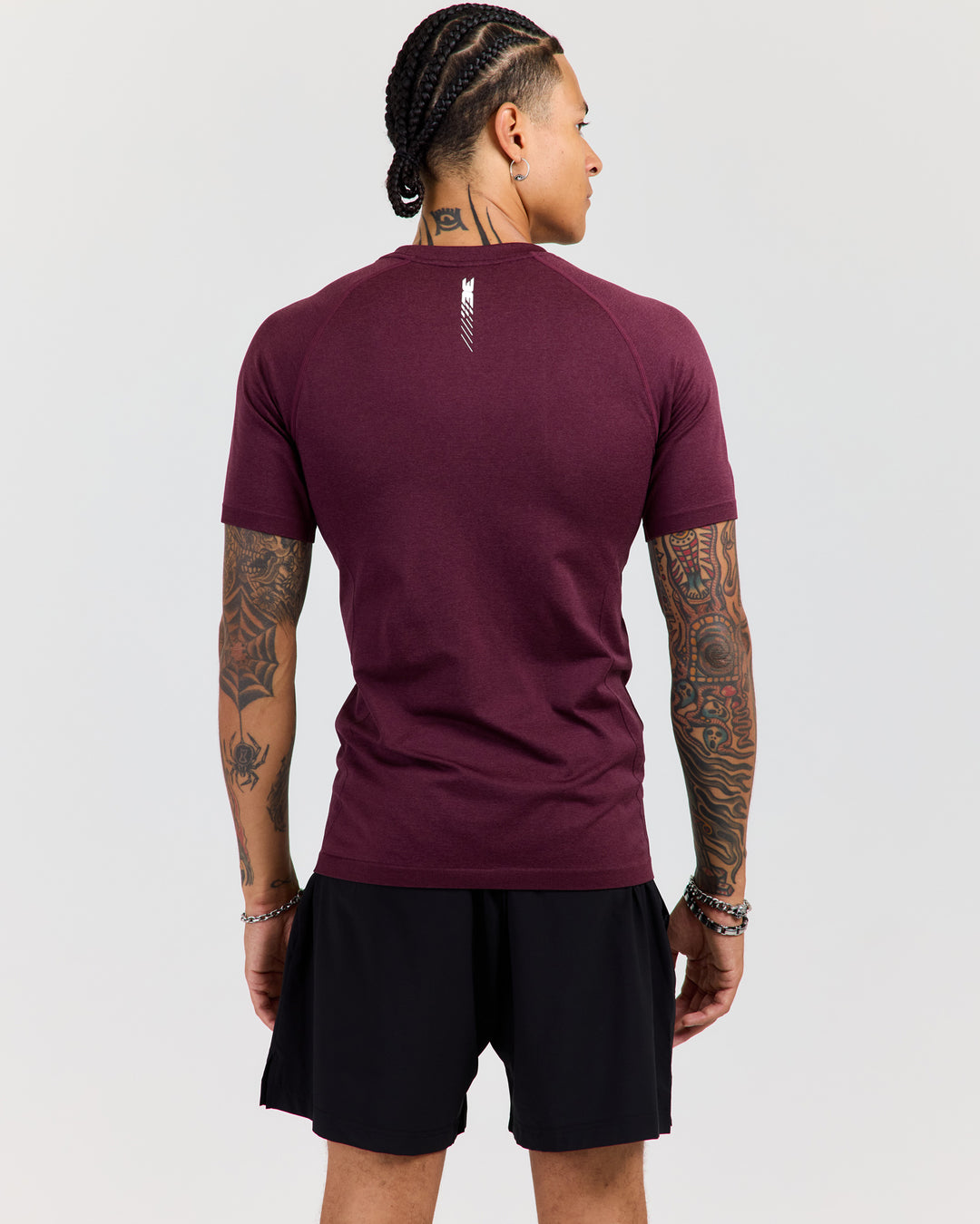 Men's Elite Seamless Slim Tee - Dark Cherry
