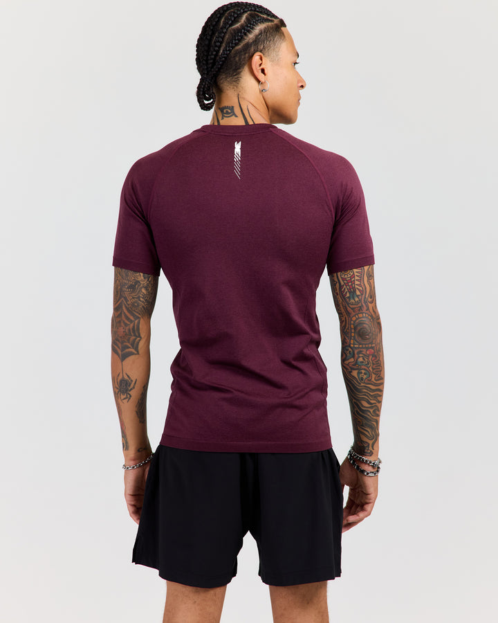Men's Elite Seamless Slim Tee - Dark Cherry