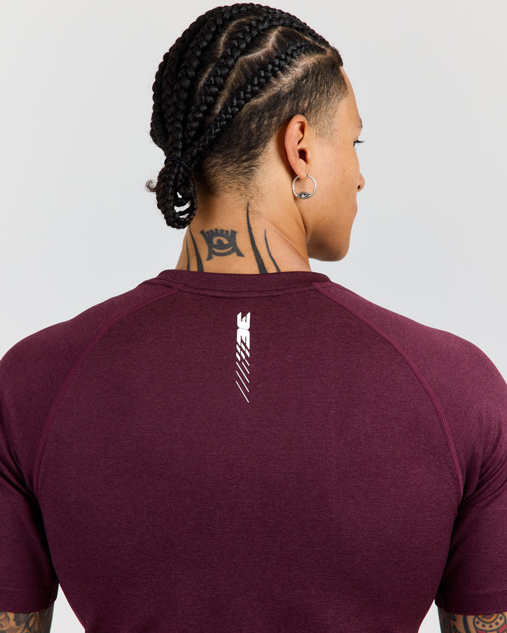 Men's Elite Seamless Slim Tee - Dark Cherry