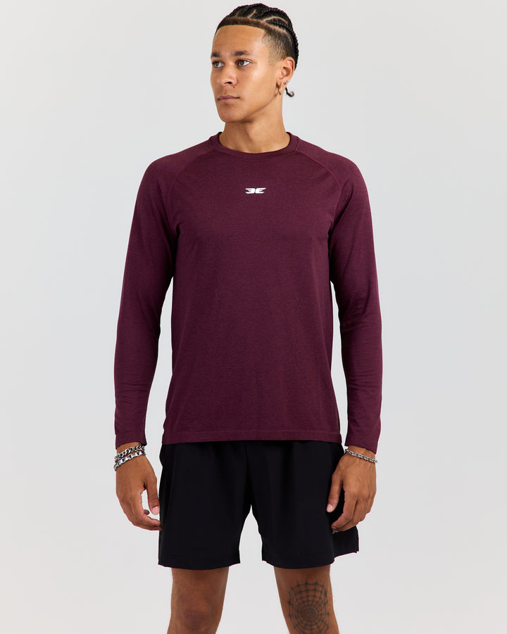 Men's Elite Seamless Long Sleeve - Dark Cherry