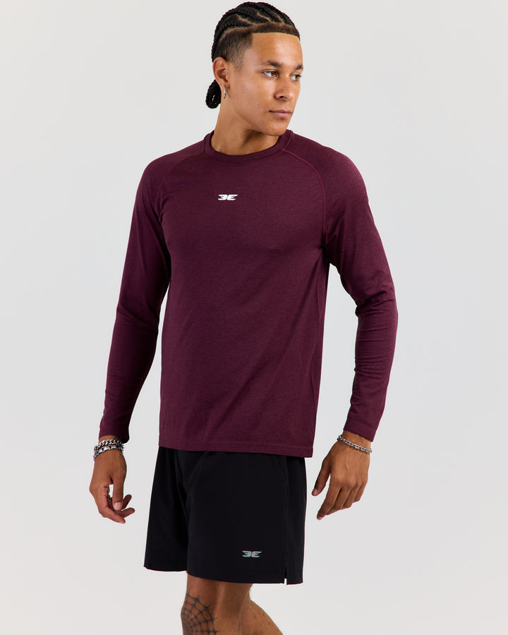 Men's Elite Seamless Long Sleeve - Dark Cherry