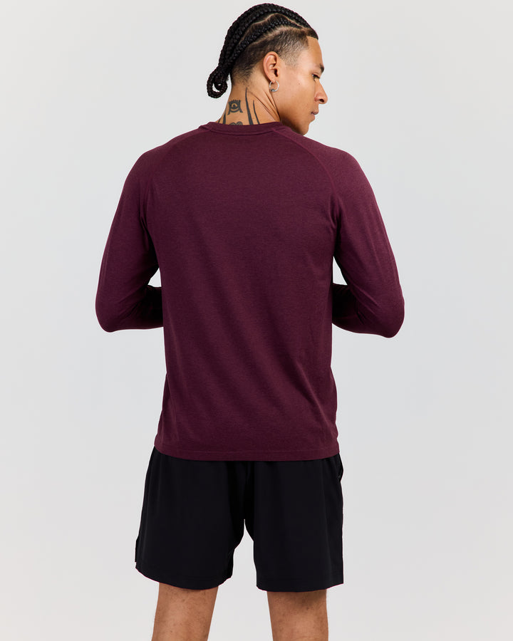 Men's Elite Seamless Long Sleeve - Dark Cherry