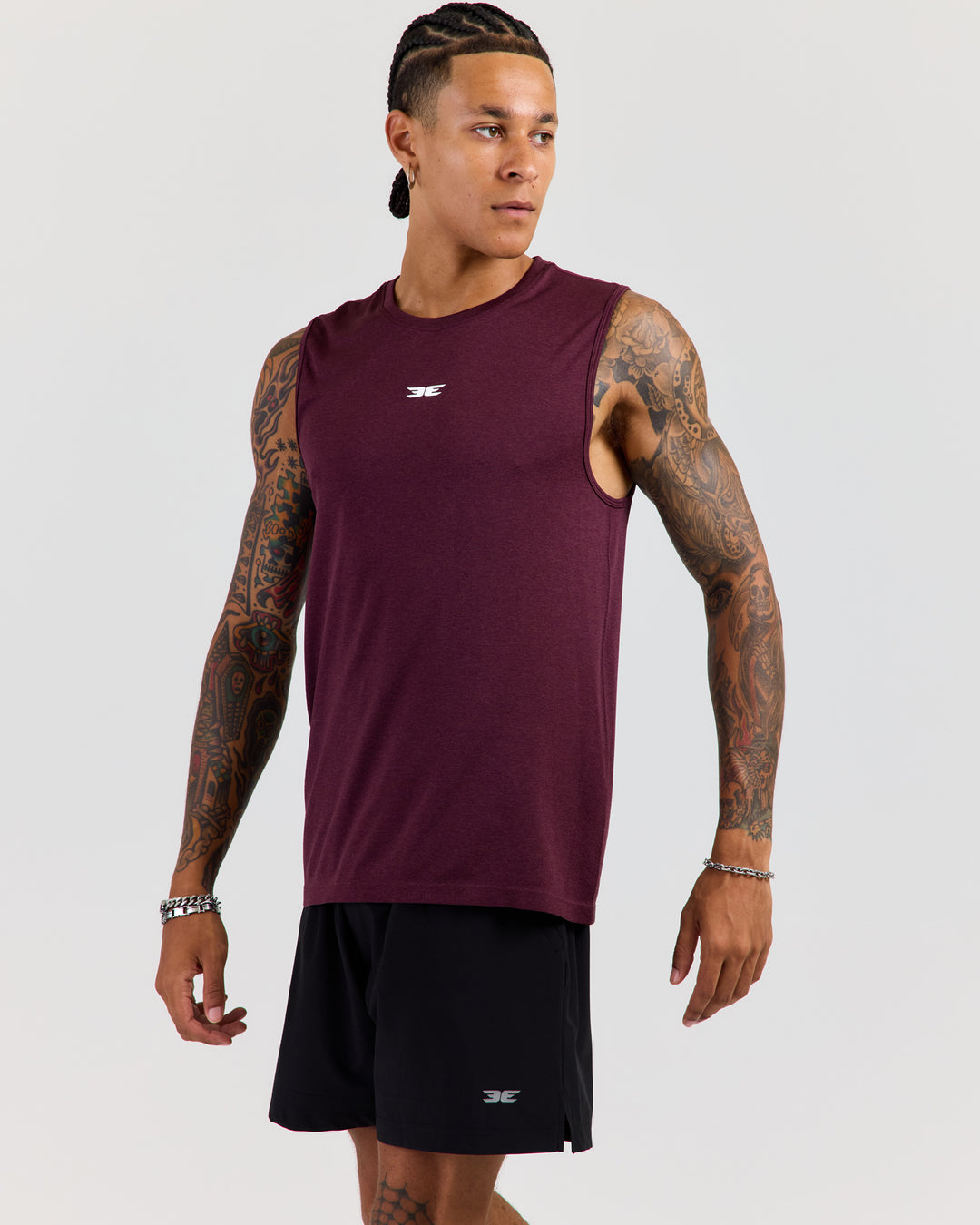 Men's Elite Seamless Tank - Dark Cherry