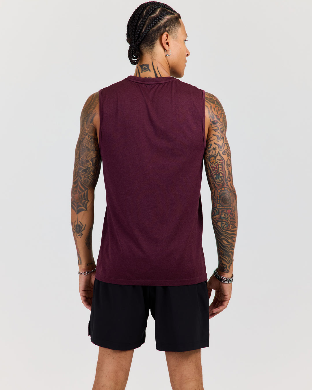 Men's Elite Seamless Tank - Dark Cherry