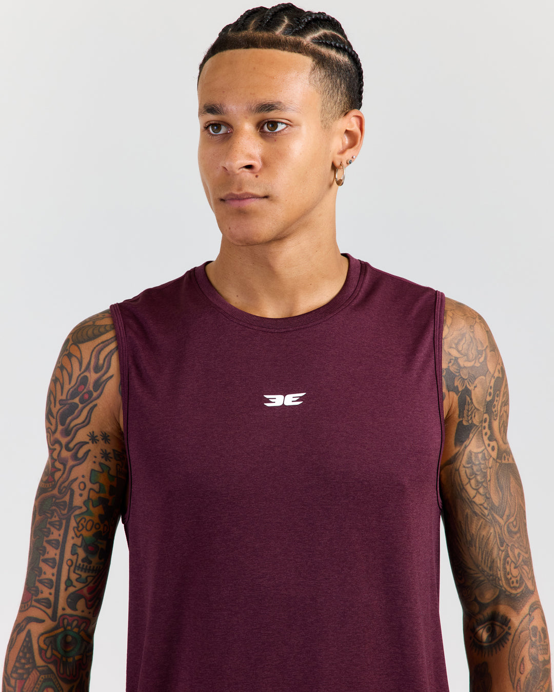 Men's Elite Seamless Tank - Dark Cherry