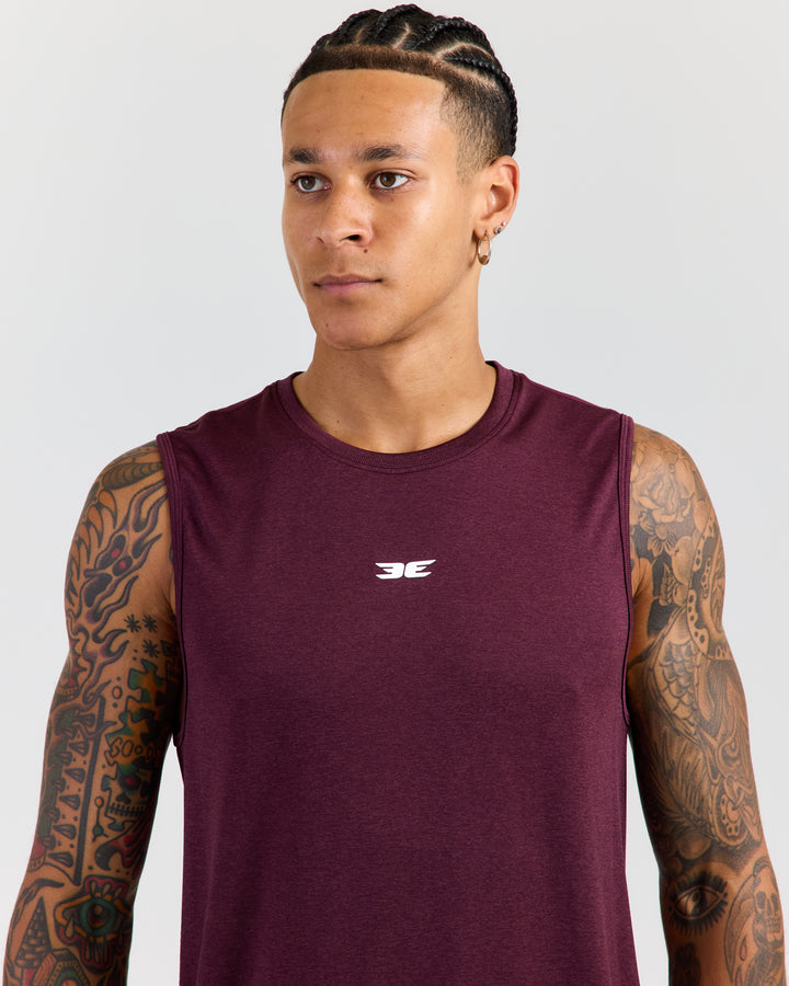 Men's Elite Seamless Tank - Dark Cherry