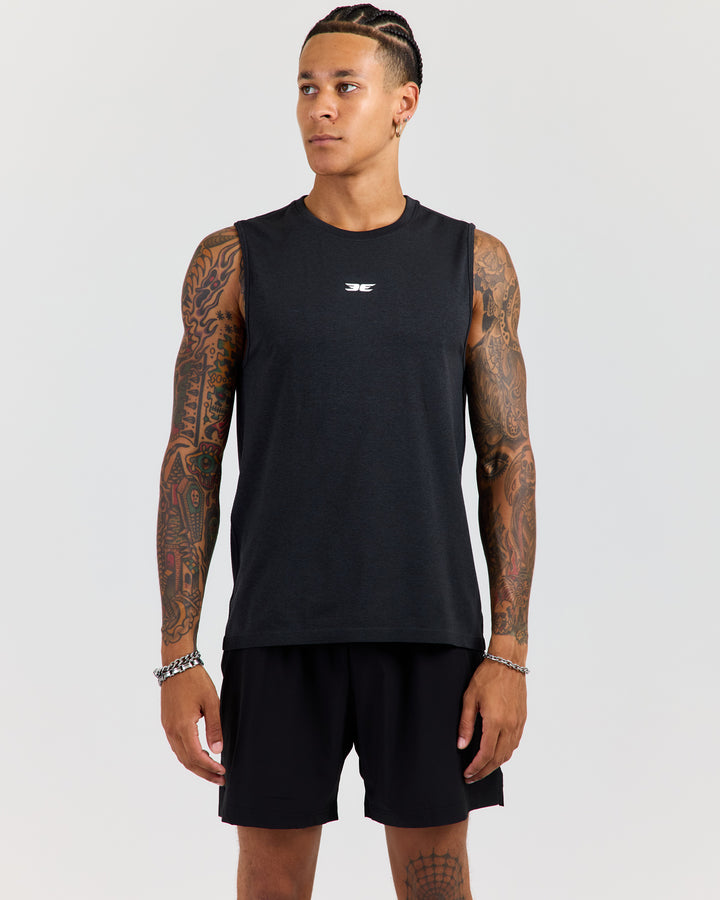 Men's Elite Seamless Tank - Charcoal