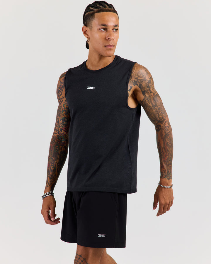 Men's Elite Seamless Tank - Charcoal